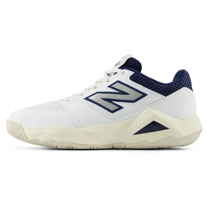 Women's FuelCell Delray D Width Court Shoes White and Navy