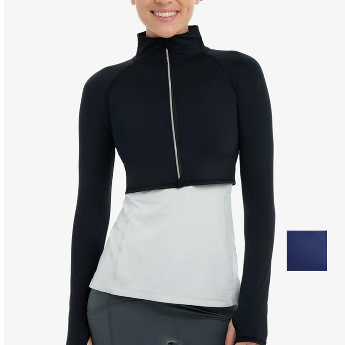 Women's Full Zip Crop Top
