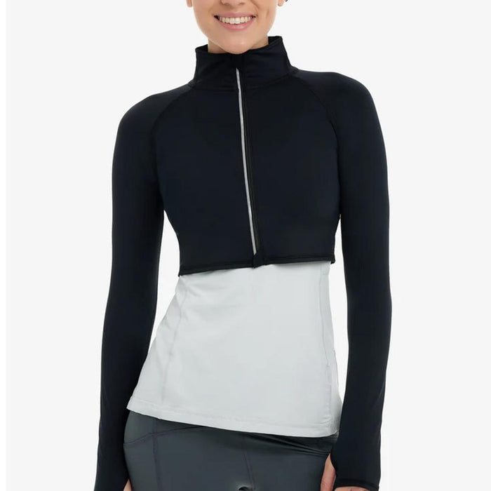 Women's Full Zip Crop Top