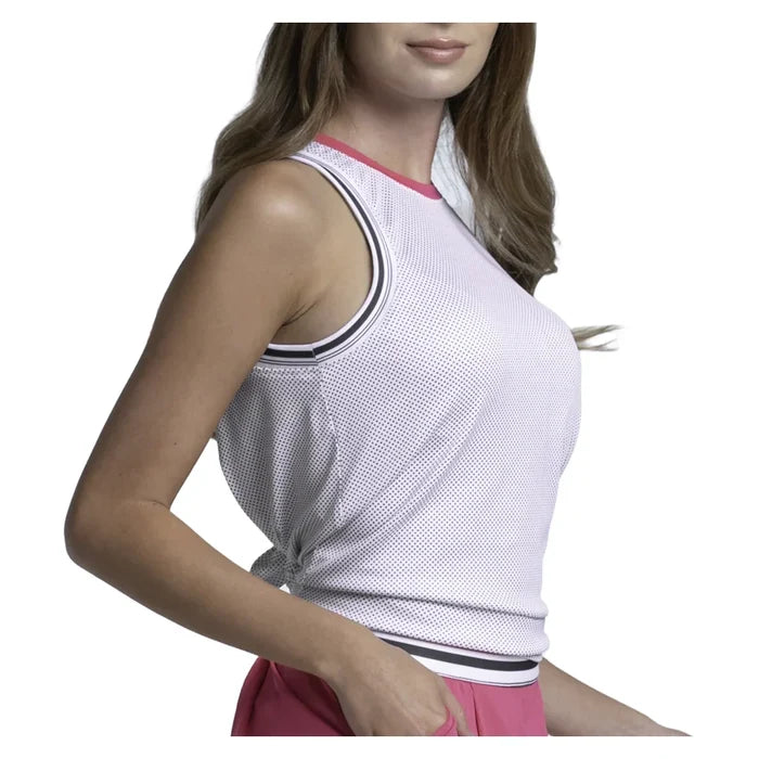 Women's Game Point Tennis Tank White, Lucky In Love, Tennis Express, CX198-09H110-2