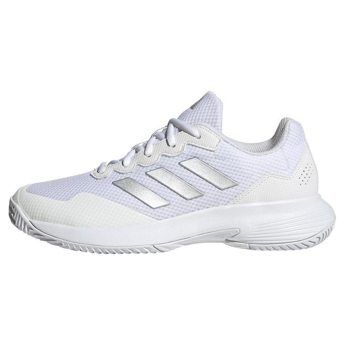 Women's GameCourt 2 Court Shoes Footwear White and Metallic Silver