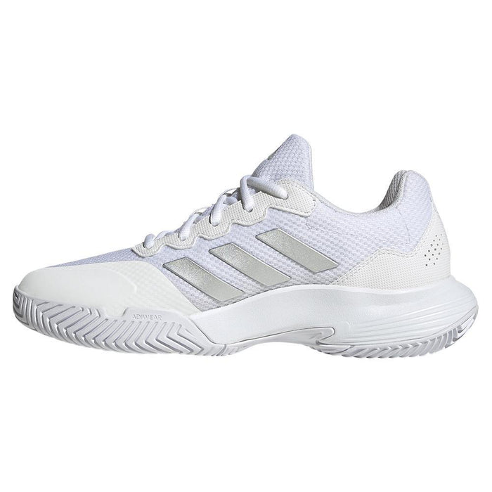 Women's GameCourt 2 Court Shoes Footwear White and Metallic Silver