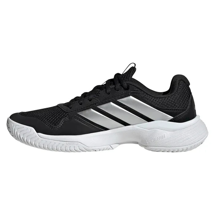 Women's GameCourt 3 Shoes Black and Silver Metallic