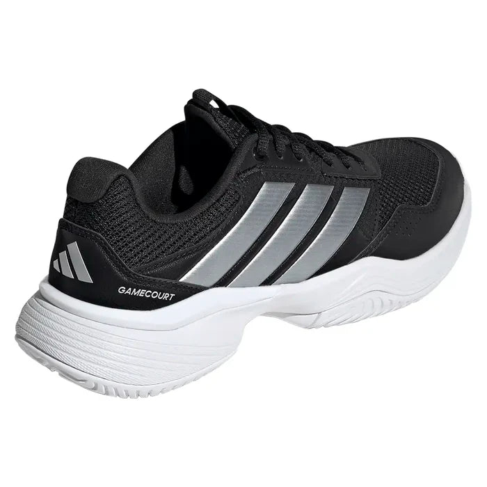 Women's GameCourt 3 Shoes Black and Silver Metallic
