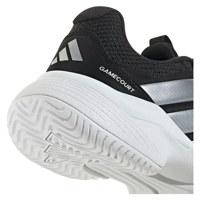 Women's GameCourt 3 Shoes Black and Silver Metallic