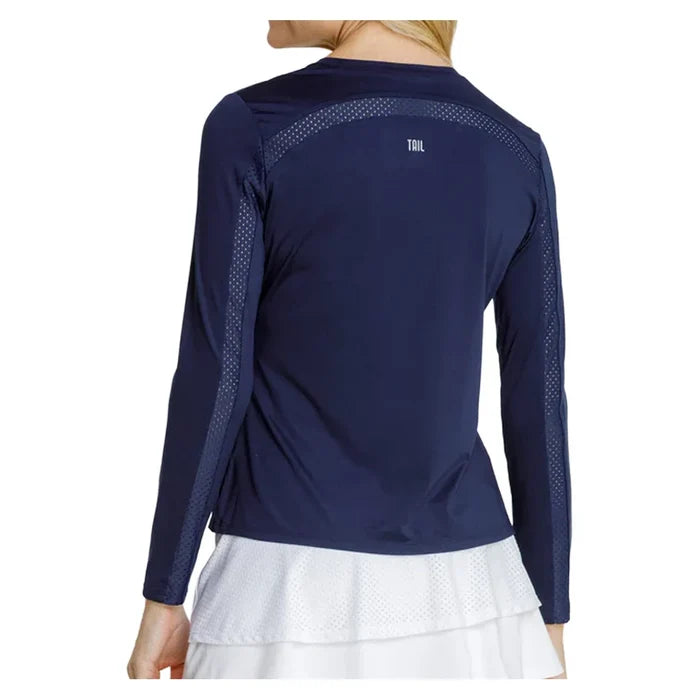 Women`s Gastonia Long Sleeve Tennis Top Navy Blue
