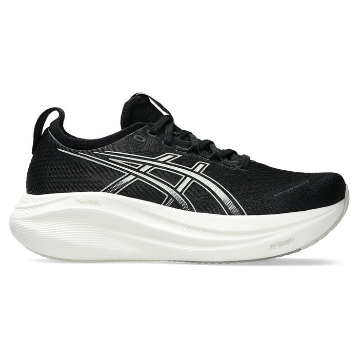 Women's GEL-Nimbus 27 Running Shoes Black and Lake Grey