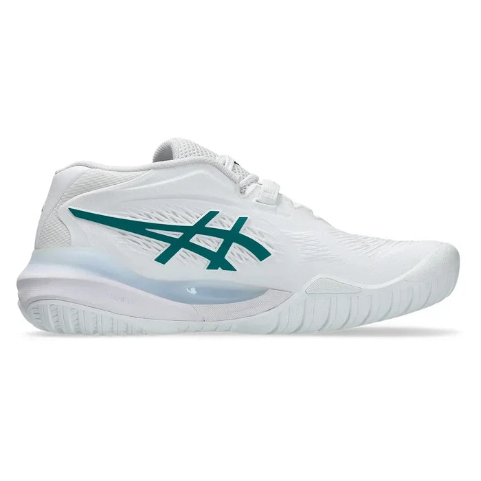 Women's GEL-Resolution X Court Shoes White and Pitch Green
