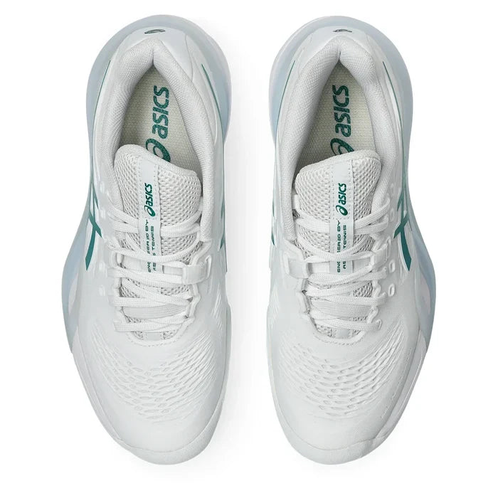 Women's GEL-Resolution X Court Shoes White and Pitch Green