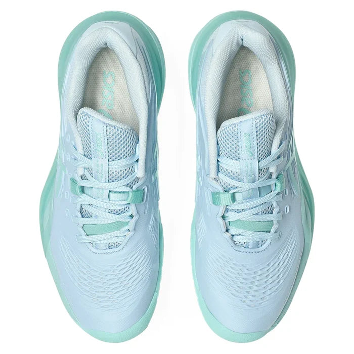 Women's GEL-Resolution X Shoes Light Blue and Oasis Green