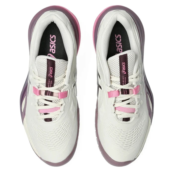Women's GEL-Resolution X Shoes Soft Oat and Dark Aubergine