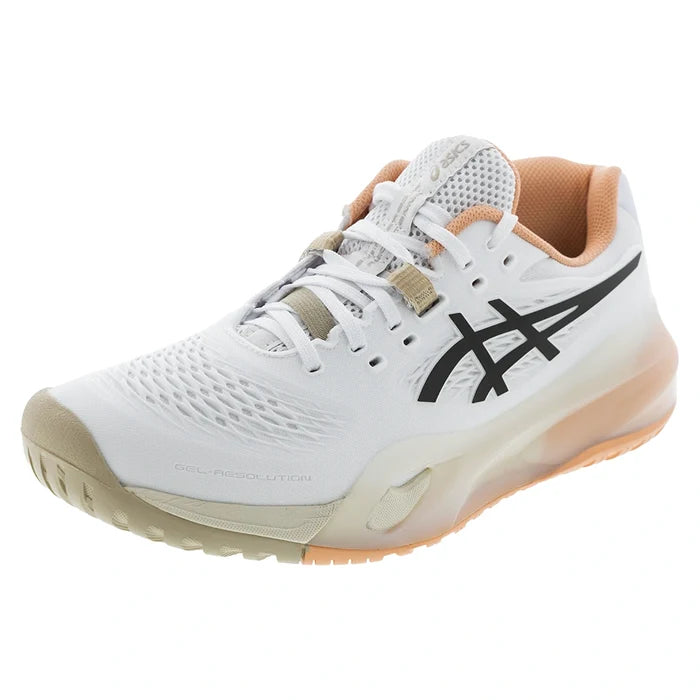 Women's GEL-Resolution X Shoes White and Black Coffee