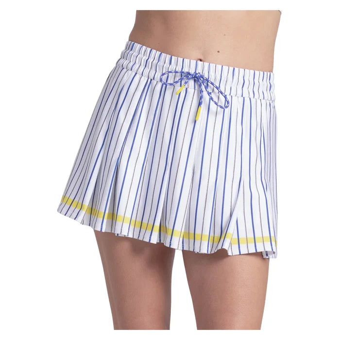 Women's High Waist Hot Streak 13 Inch Skort Parisian Blue, Lucky In Love, Parisian Blue, Pickleball Express, CB869-34H434-PARISIAN-BLUE-1