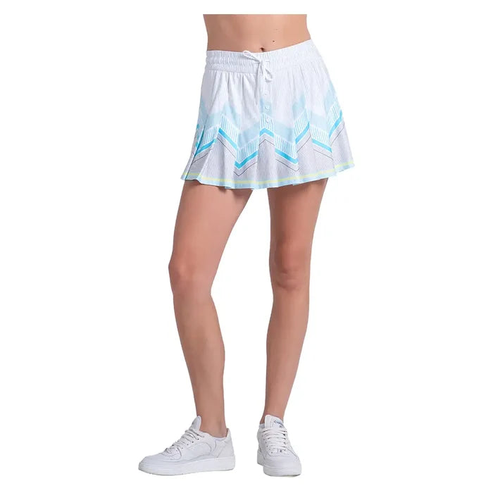 Women's High Waist Lavish Lane Skort White