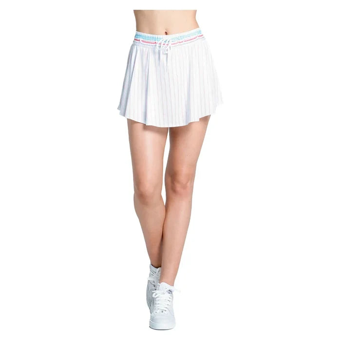 Women's High Waist Retro 13.5 Inch Skort White