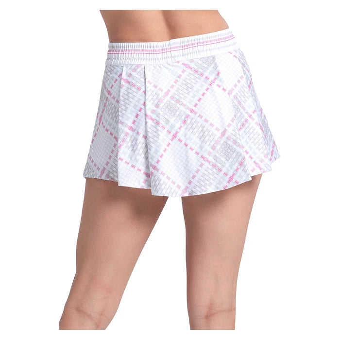 Women's High Waist Weave It To Me Skort White