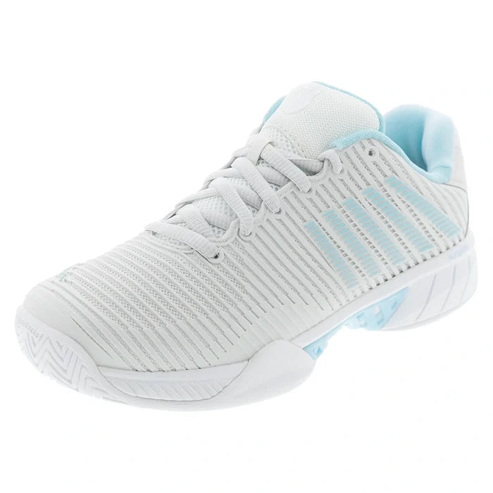Women's Hypercourt Express 2-Wide Court Shoes White and Blue Glow
