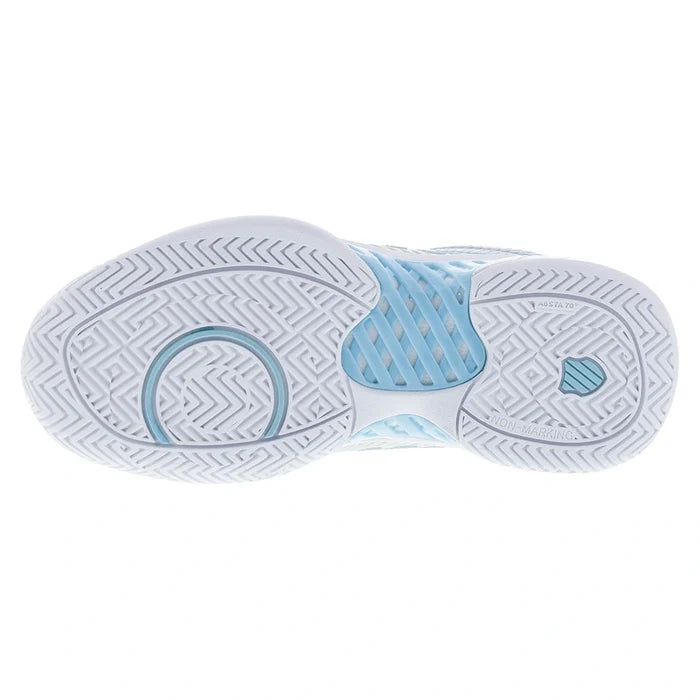 Women's Hypercourt Express 2-Wide Court Shoes White and Blue Glow