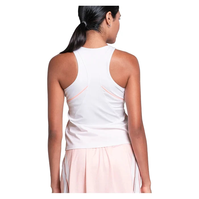 Women's Inline Tank White and Peach Frost