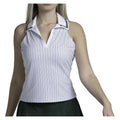 Women's Ivy Classic Polo Tank White, Lucky In Love, White, Pickleball Express, CX220-97G110-WHITE-1