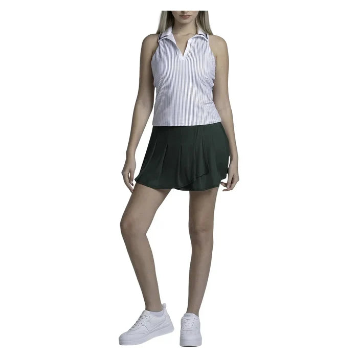 Women's Ivy Classic Tennis Polo Tank White, Lucky In Love, Tennis Express, CX220-97G110-2