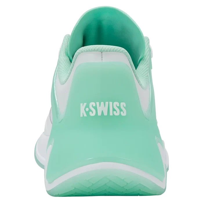 Women's K-Frame Pickleball Shoes White and Neon Mint
