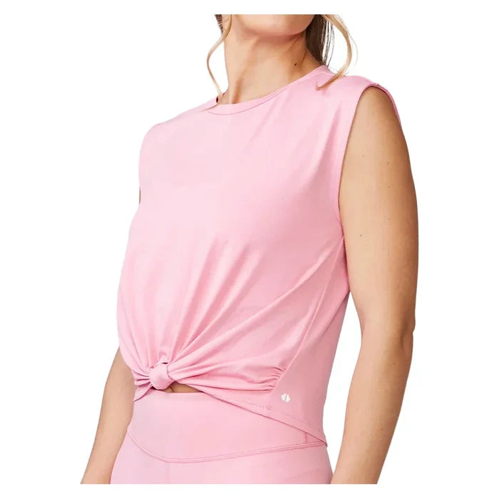 Women's Knot Front Tank Pure Pink