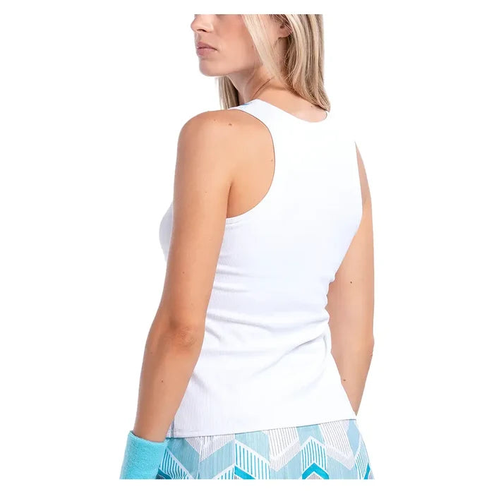 Women's Lavish Stripe Tank White