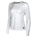 Womens Long Sleeve Performance Top White and Black