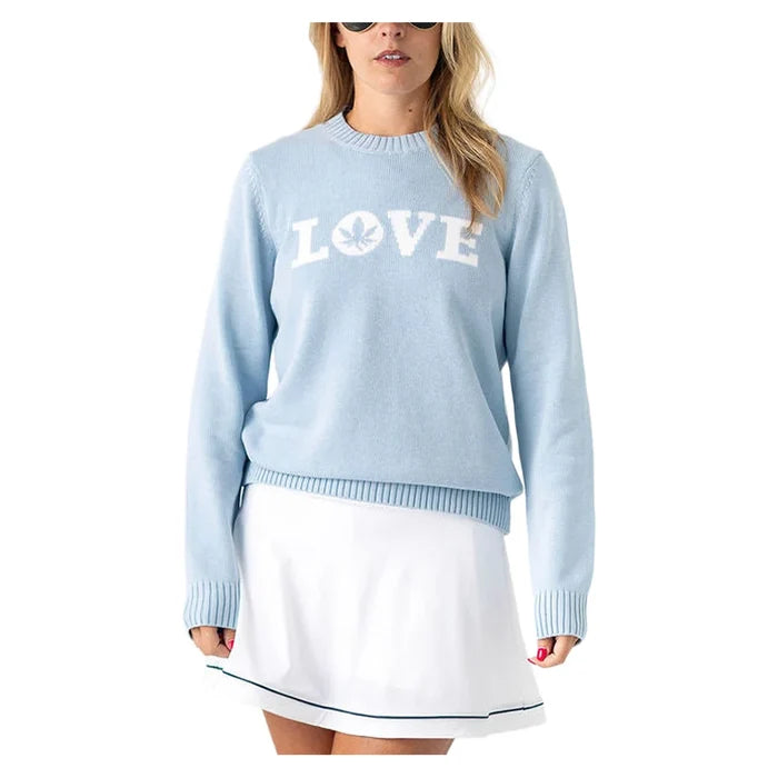 Women's Love Instarsia Crewneck Sweater