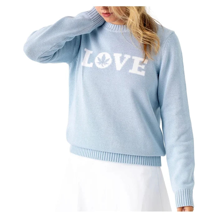 Women's Love Instarsia Crewneck Sweater