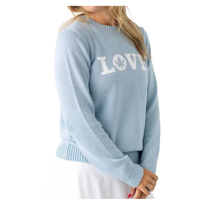 Women's Love Instarsia Crewneck Sweater