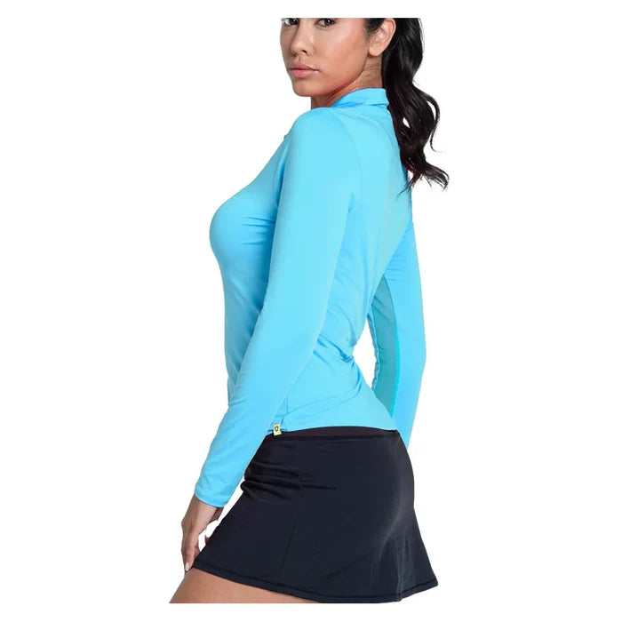 Women's LUV Free Play Zip Long Sleeve Tennis Top Parrot