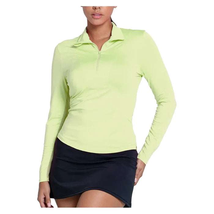 Women's LUV Free Play Zip Long Sleeve Top Lemon Frost