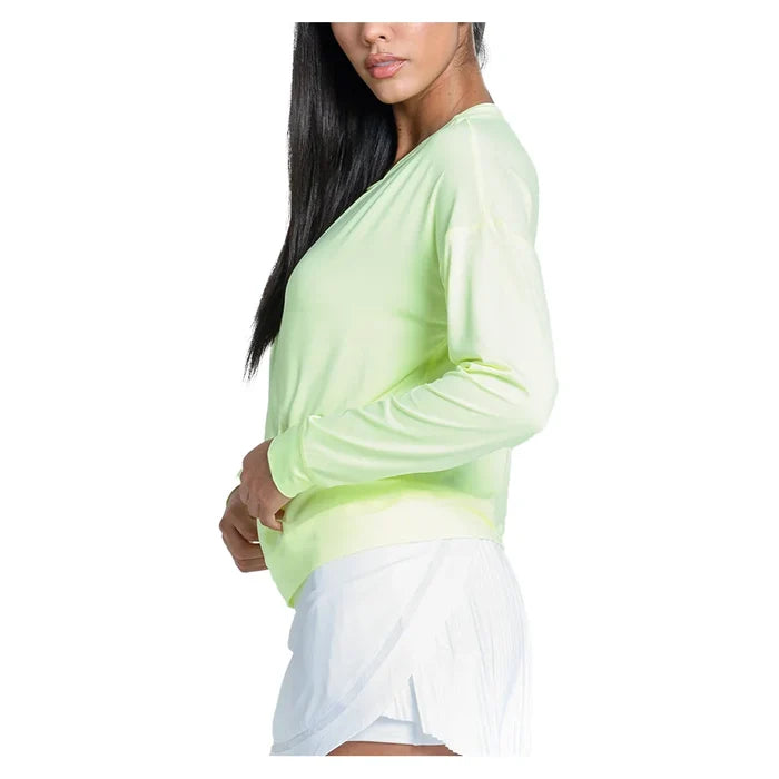Women's LUV Hype Long Sleeve Tennis Top Lemon Frost