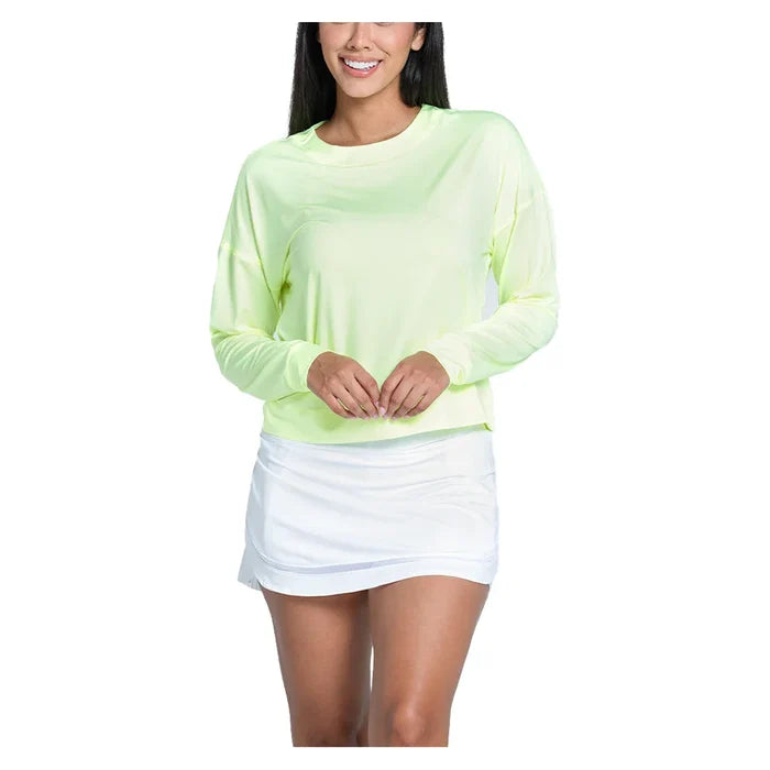 Women's LUV Hype Long Sleeve Tennis Top Lemon Frost