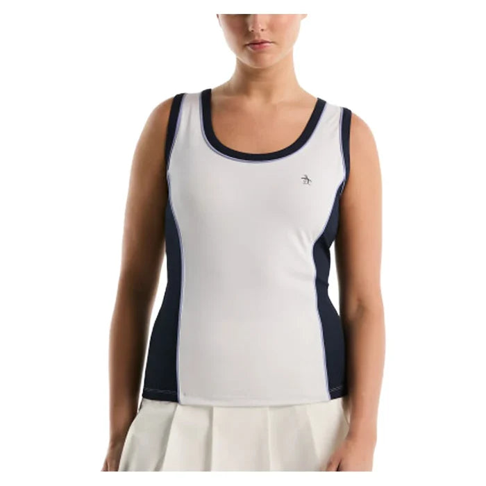 Women's Mixed Texture Square Neck Tank Bright White
