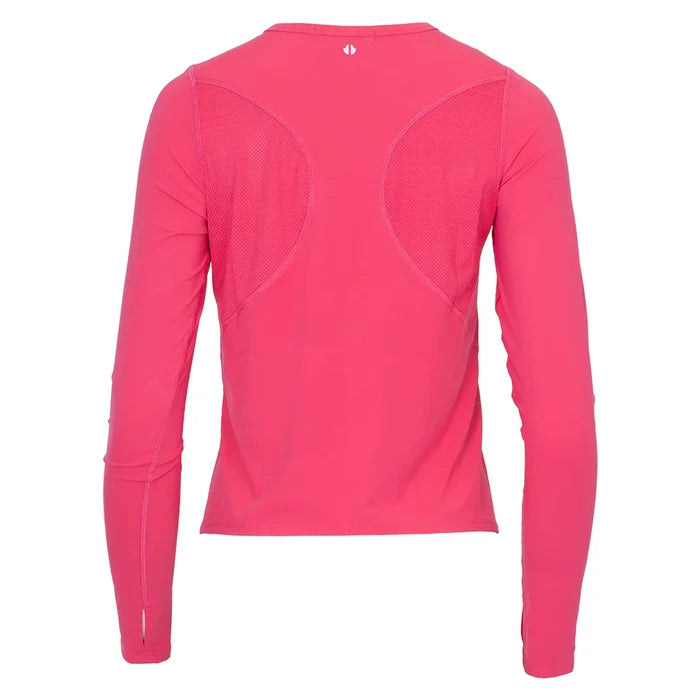 Women's Perforated Long Sleeve Top Solar Pink