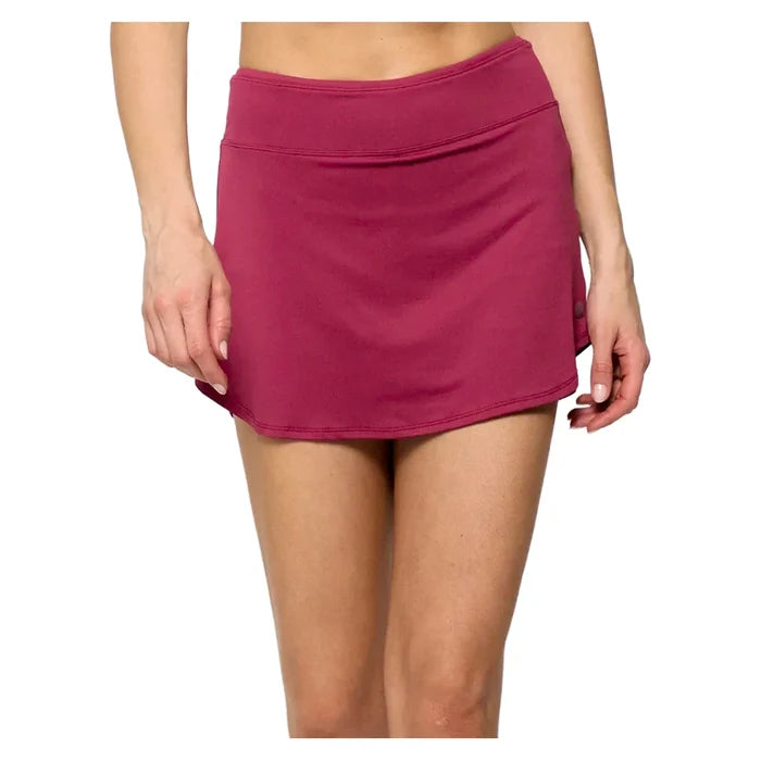 Women`s Pop 13 Inch Tennis Skort Burgundy