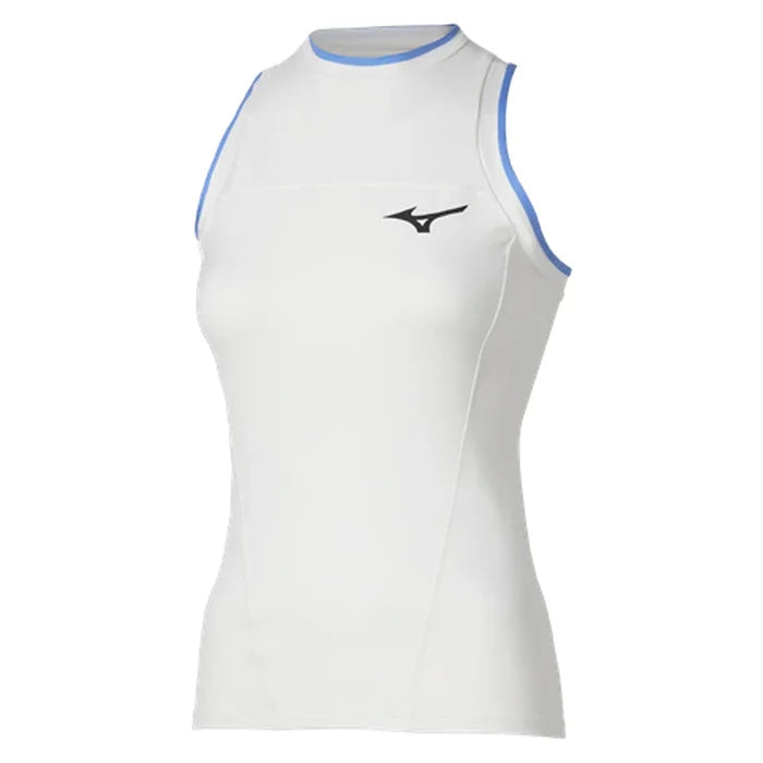 Women's Printed Tennis Tank White and Yellow-Apparel-Mizuno-650029-0030-Tennis Express