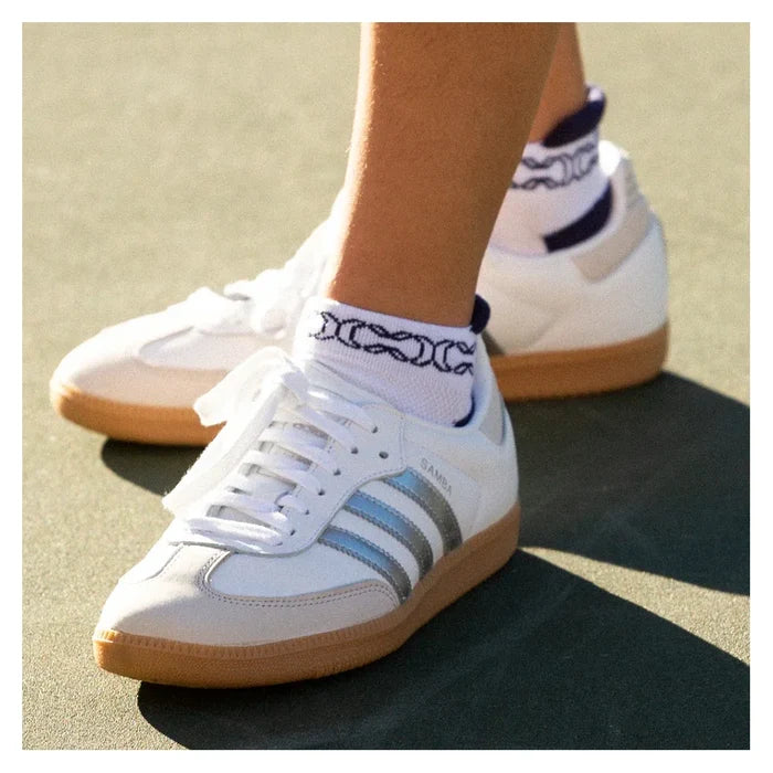 Women's Pro Socks White and Navy