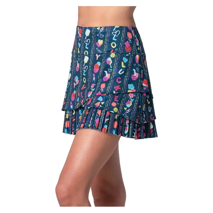 Women's P.S. I Love You Pickleball Skort Midnight