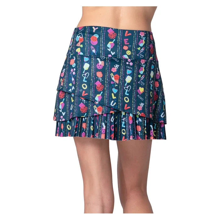 Women's P.S. I Love You Pickleball Skort Midnight