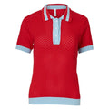 Women's Rally Polo Red and Light Blue