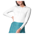 Women's Riviera Henley Long Sleeve Polo White