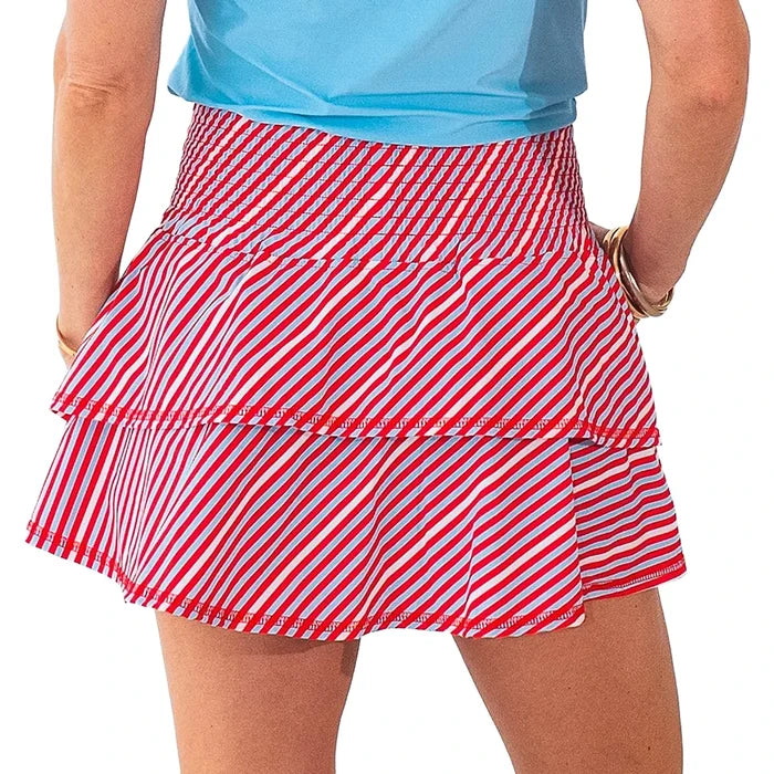 Women's Ruffle Skort Stripes