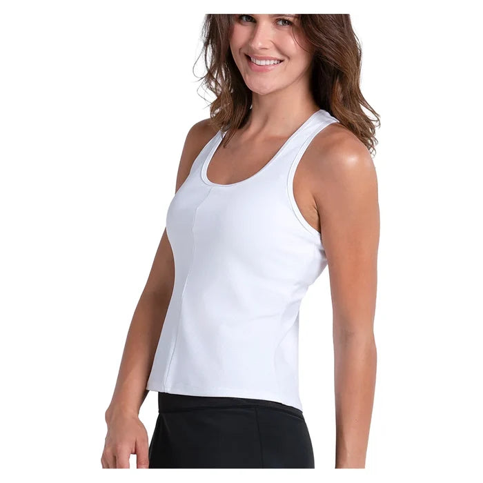 Women's Scoop Neck Rib Tank with Bra