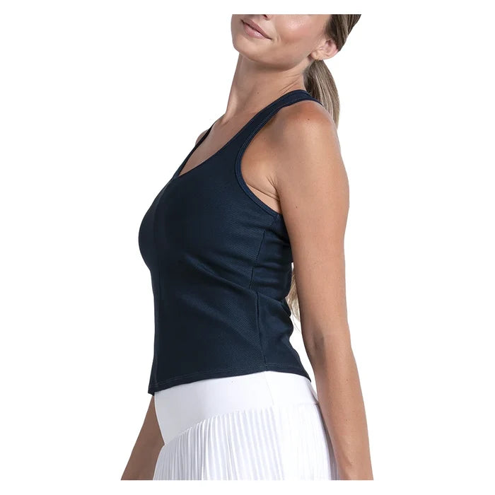 Women's Scoop Neck Rib Tank with Bra