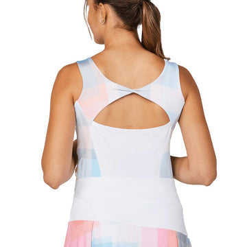 Womens Shades of Pink 22 Inch Tank White and Shades of Pink