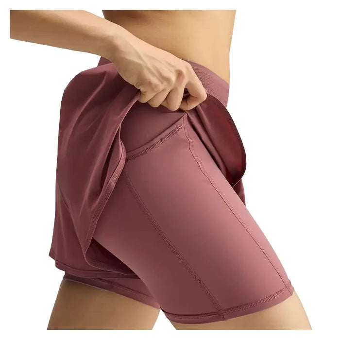 Women's Stella McCartney 2IN1 Training Shorts Maroon